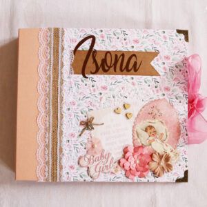 Álbum bebé Primer Año niña personalizado vintage