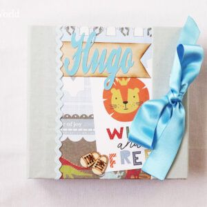 Álbum bebé niño personalizado lazo pequeño