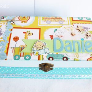 Caja de recuerdos bebé personalizada niño Moderna