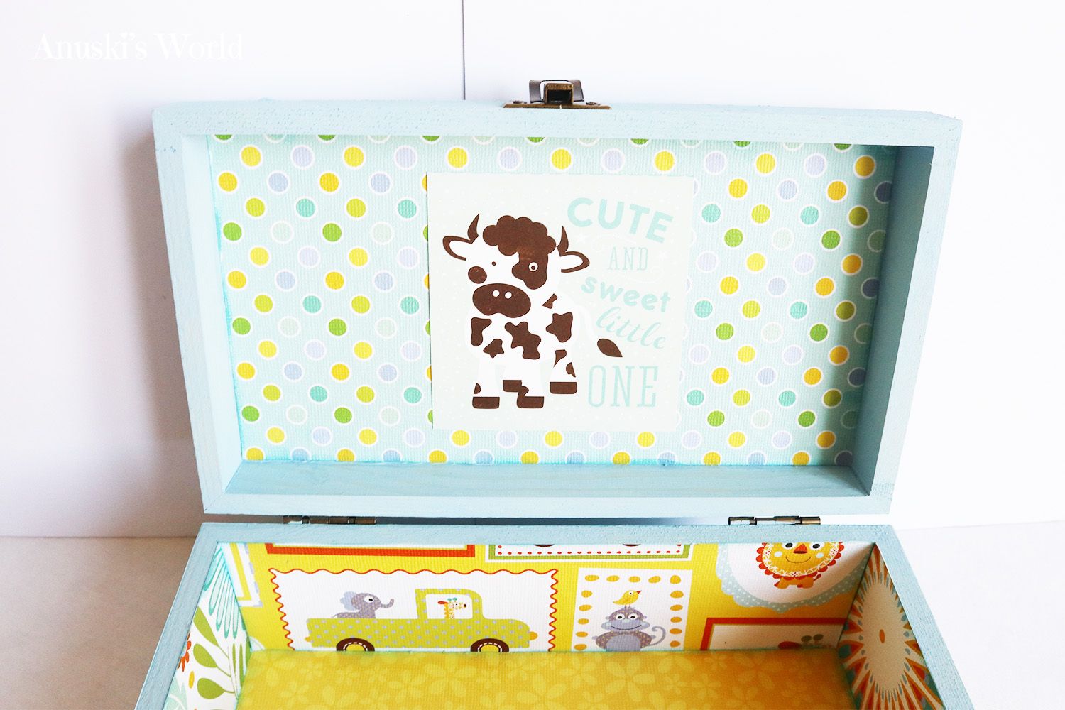 Caja De Recuerdos Para Bebé CHICCIE - Madera Personalizable Con Estampado De Tortuga, 40x30x14 Cm