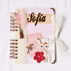 Diario del bebé personalizado vintage