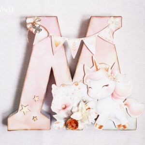 Letra 3D personalizada unicornios