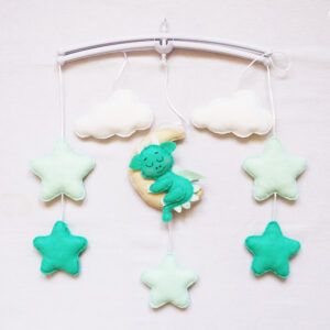 Móvil cuna bebé dragón personalizado